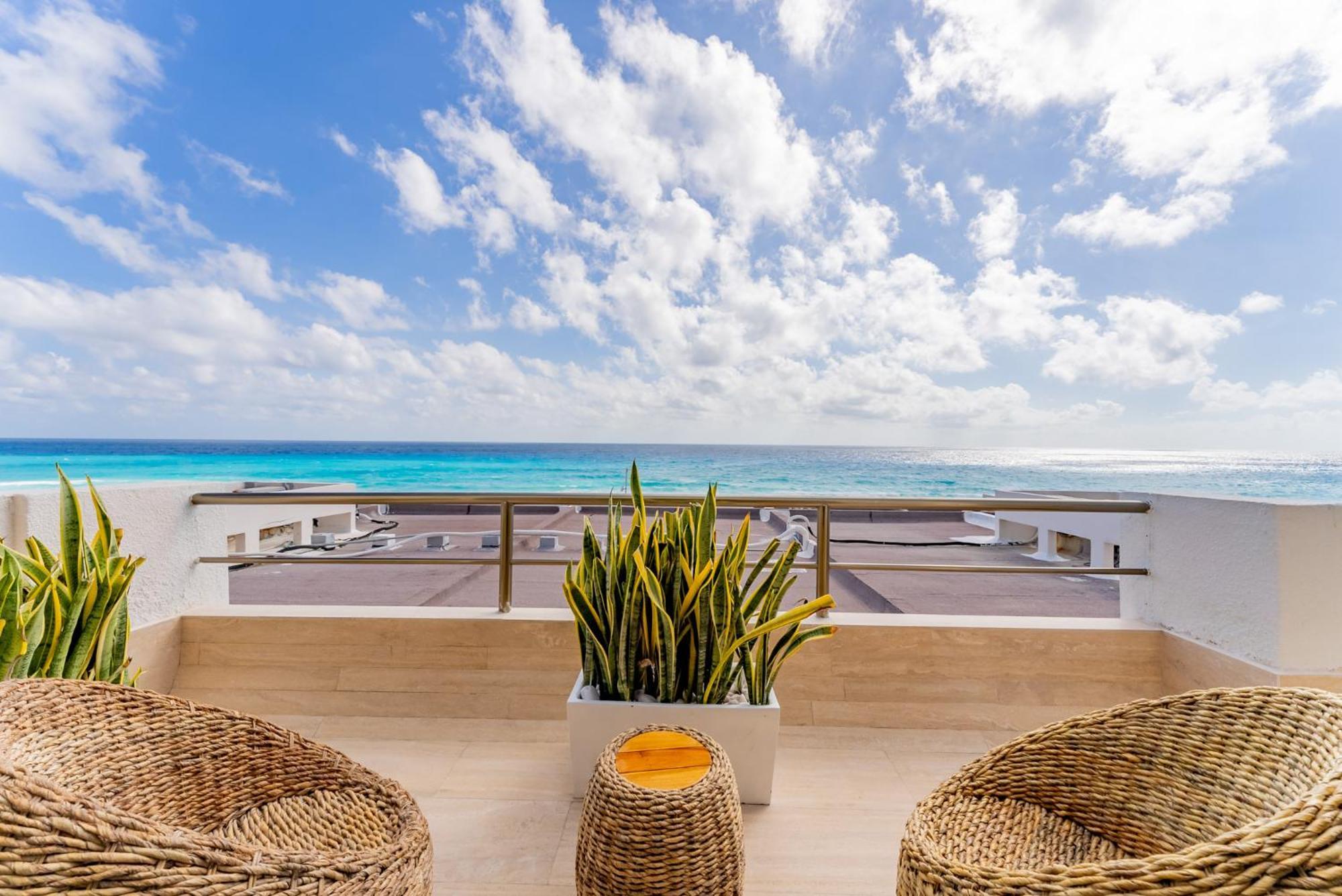 Amazing Caribbean Ocean View At Villas Marlin In 坎昆 外观 照片
