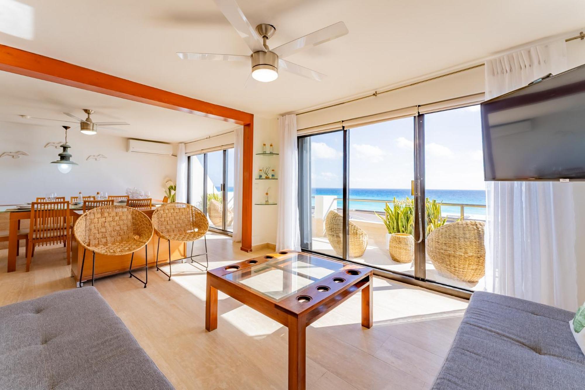 Amazing Caribbean Ocean View At Villas Marlin In 坎昆 外观 照片
