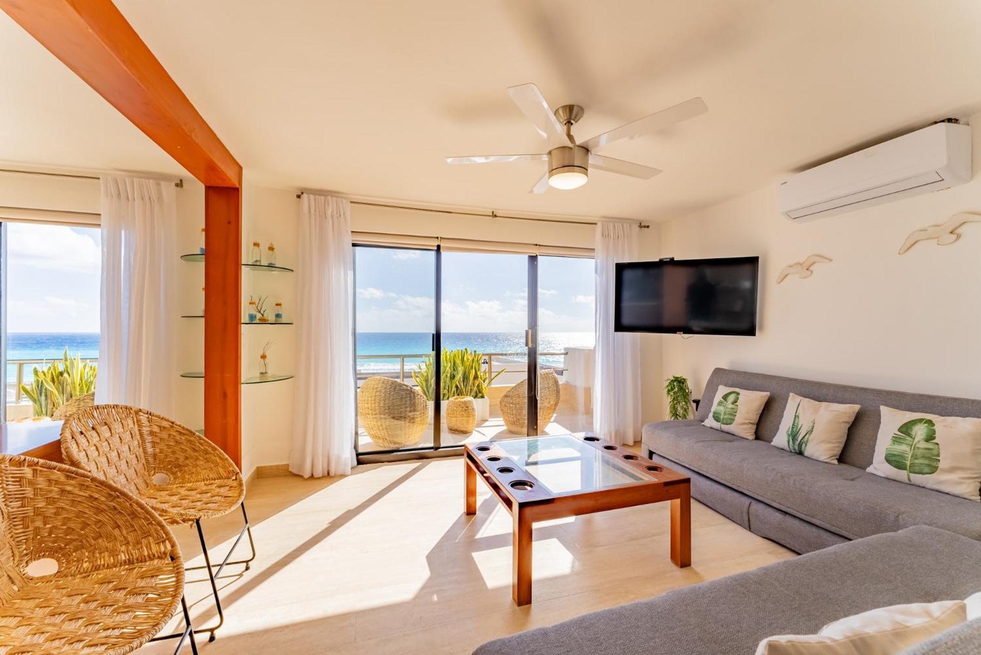 Amazing Caribbean Ocean View At Villas Marlin In 坎昆 外观 照片