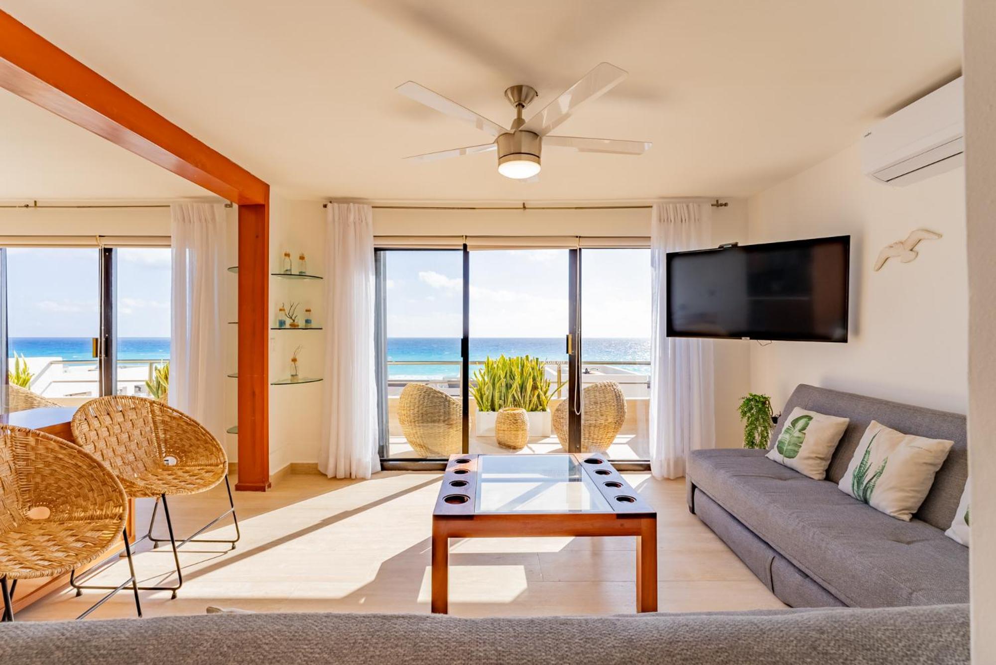 Amazing Caribbean Ocean View At Villas Marlin In 坎昆 外观 照片