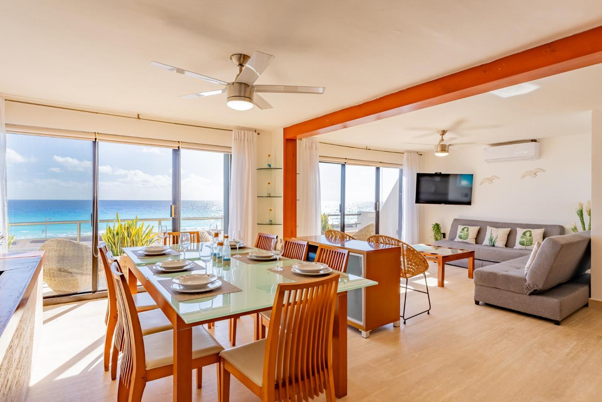 Amazing Caribbean Ocean View At Villas Marlin In 坎昆 外观 照片